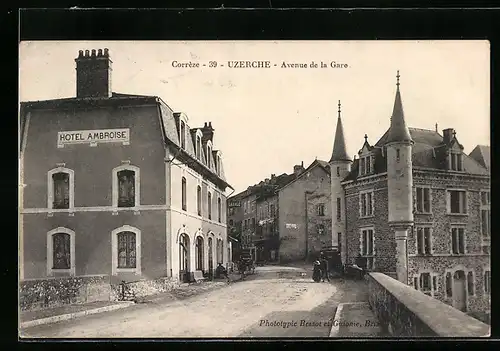 AK Uzerche, Avenue de la Gare, Hotel Ambroise