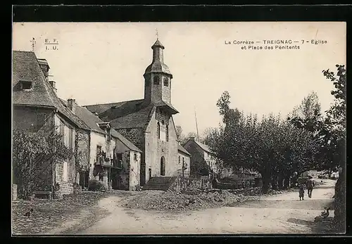 AK Treignac, Eglise et Place des Penitents