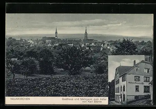 AK Neunkirchen, Gasthaus und Metzgerei zum Adler von Karl Stähle