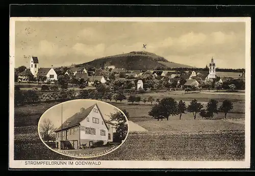 AK Strümpfelbrunn i. Odenwald, Gasthaus u. Pension z. Löwen, Ortsansicht
