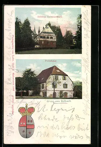 AK Eulbach, Schloss Seitenansicht, Forsthaus