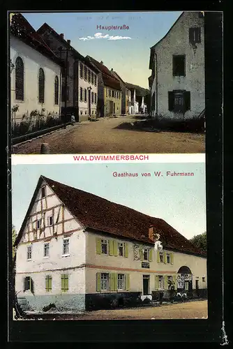 AK Waldwimmersbach, Gasthaus von W. Fuhrmann, Hauptstrasse