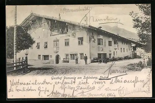AK Stubai, Gasthof Domanig am Schönberg