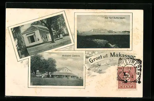 AK Makassar, Het fort Rotterdam, Militaire-Cantine, Het Postkanfoor