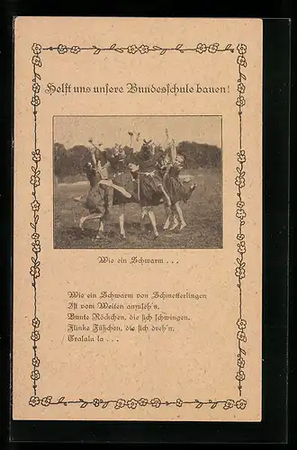 AK Helft uns unsere Bundesschule bauen!, Wie ein Schwarm .. von Schmetterlingen, Arbeiterbewegung, Ausdruckstanz