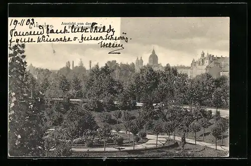 AK München, Aussicht von der Prinzregentenstrasse