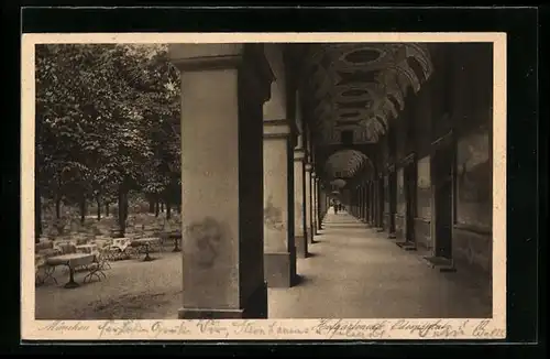 AK München, Hofgartencafé Odeonsplatz