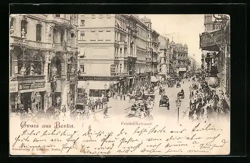 AK Berlin, Friedrichstrasse, Kaiser Hotel an der Ecke Jägerstrasse