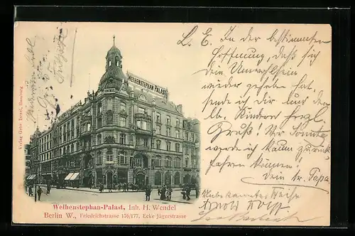 AK Berlin, Weihenstephan-Palast, Friedrichstrasse 176 /177