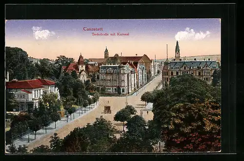 AK Cannstatt, Teckstrasse mit Kursaal