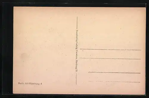 AK Hamburg, Hohe Brücke v. Kehrwieder aus gesehen, 1884