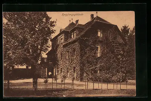 AK Coswig i. Sa., Heilstätte Lindenhof, Empfangsgebäude