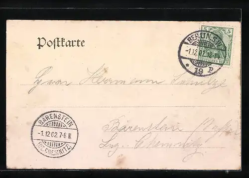 AK Berlin, Wandgemälde in den Rheinischen Winzerstuben, Leipziger Str. 31 /32, Beilstein a. d. Model