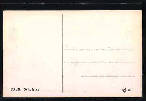 AK Berlin, am Dönhoffplatz