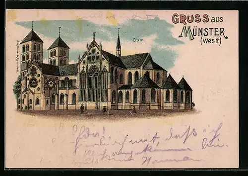 Lithographie Münster i. W., Dom