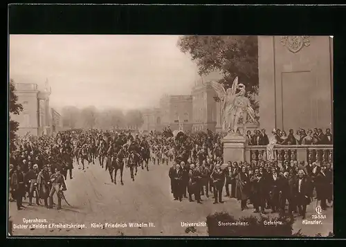 AK Berlin, König Friedrich Wilhelm III. vor der Universität