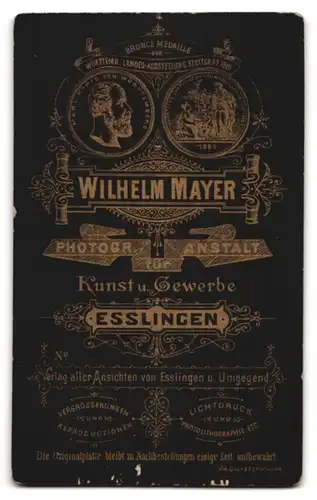 Fotografie W. Mayer, Esslingen, Junger Ulane in Uniform