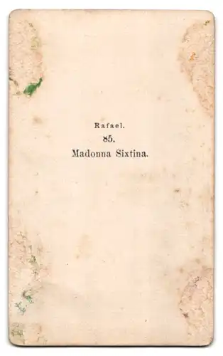 Fotografie Gemälde Madonna Sixtina von Rafael