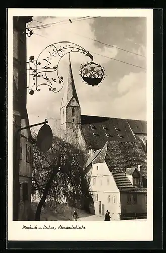 AK Marbach a. N., Blick auf die Alexanderkirche