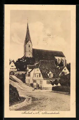 AK Marbach a. N., Anblick der Alexanderkirche
