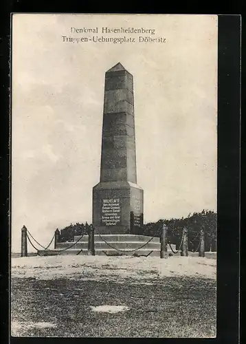 AK Döberitz, Denkmal Hasenheidenberg auf dem Truppen-Übungsplatz