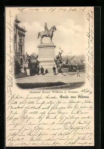 AK Hamburg-Altona, Denkmal Kaiser Wilhelm d. Grossen
