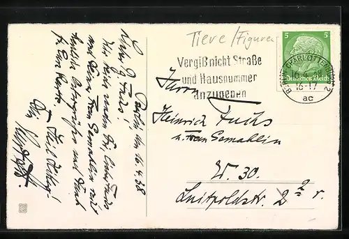 AK Kleines Osterhäschen im Kinderwagen