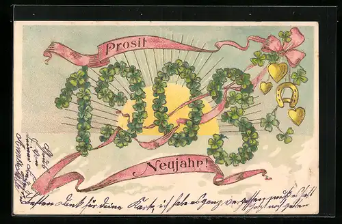 AK Jahreszahl 1903 aus Kleeblättern