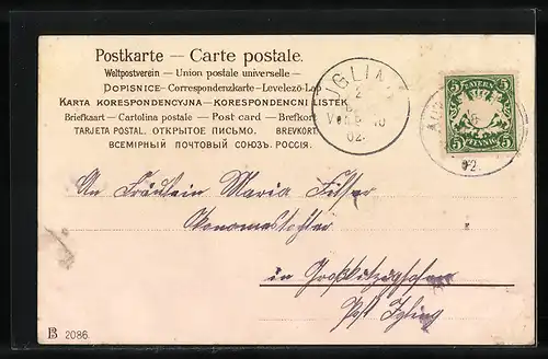 AK Jahreszahl 1903 aus Kleeblättern