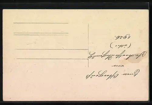 AK Osterküken auf der Wippe