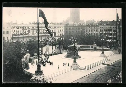 AK Hamburg, Enthüllung des Kaiser Wilhelm-Denkmals, 20. Juni 1903