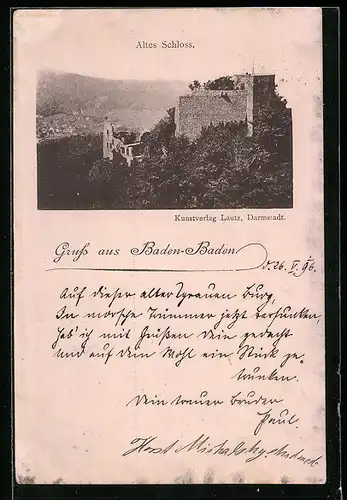 AK Baden-Baden, Altes Schloss