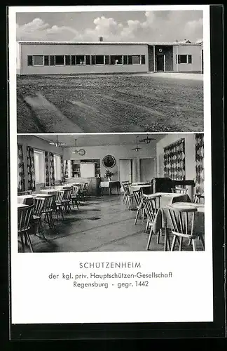 AK Regensburg, Restaurant Schützenheim der Kgl. priv. Hauptschützen-Gesellschaft