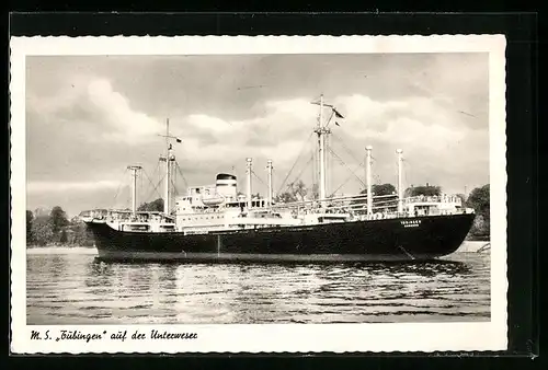 AK MS Tübingen auf der Unterweser, Handelsschiff