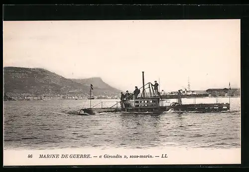 AK Sous-Marin / U-Boot Girondin, Marine de Guerre