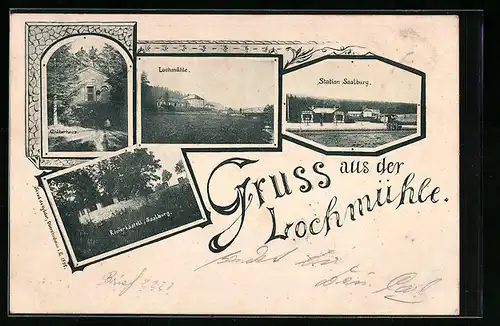 AK Saalburg, Lochmühle, Römerkastell, Gräberhaus