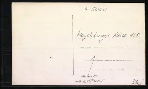 Foto-AK Erfurt, Eisenwaren Robert Striepecke, Magdeburger Allee 118