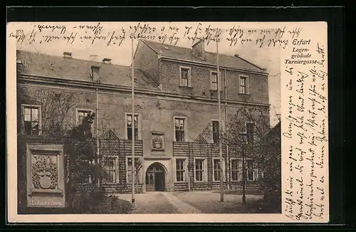 AK Erfurt, Logengebäude in der Strasse Turniergasse