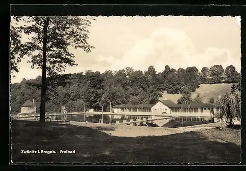 AK Zwönitz /Erzgeb., Das Freibad