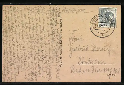 AK Arnstadt /Th., Arnsbergschule, Gartenansicht