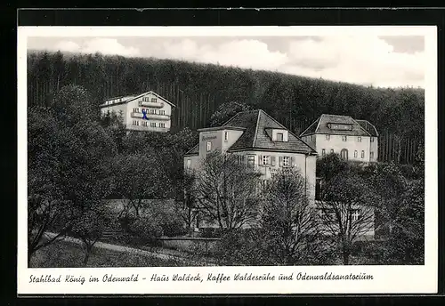 AK Bad König, Haus Waldeck, Kaffee Waldesruhe und Odenwaldsanatorium