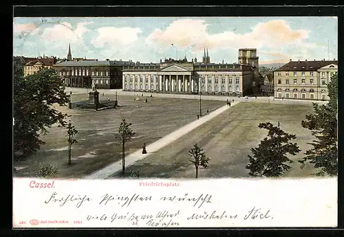 AK Kassel, Blick auf den Friedrichsplatz