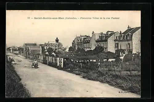 AK Saint-Aubin-sur-Mer, Premieres Villas de la rue Pasteur
