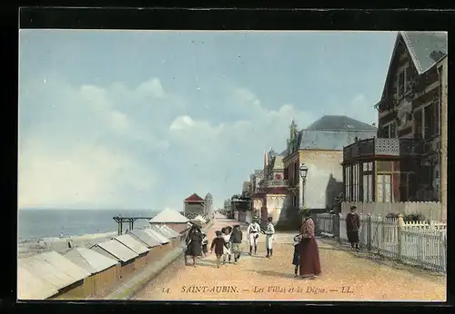 AK Saint-Aubin, Les Villas et la Digue