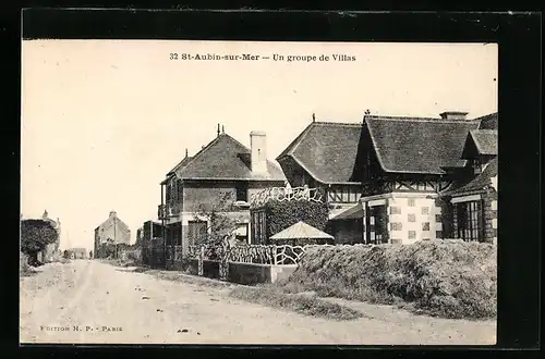 AK Saint-Aubin-sur-Mer, Un groupe de Villas