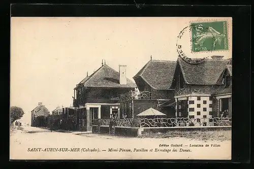 AK Saint-Aubin-sur-Mer, Mimi-Pinson, Pavillon et Ermitage des Dunes