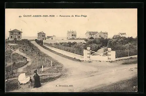 AK Saint-Aubin-sur-Mer, Panorama de Rive-Plage