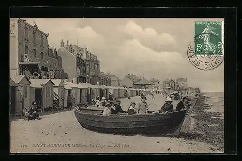 AK Saint-Aubin-sur-Mer, La Plage