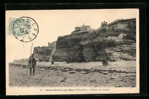 AK Saint-Aubin-sur-Mer, Falaise du Castel