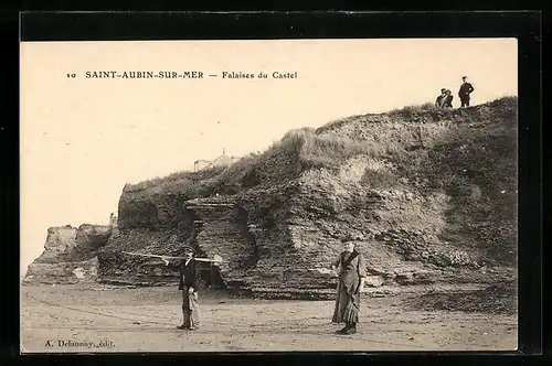 AK Saint-Aubin-sur-Mer, Falaises du Castel